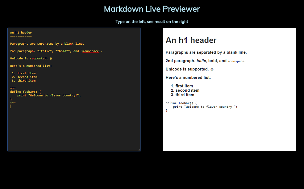 link to markdown previewer